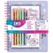 Make It Real: Butterfly All-In-1 Sketching Set - Make It Real, Tweens & Girls, Journal & Art 200 Page Book, Take Notes In Class, Sketch & Doodle, Includes 6 Colored Pencils, 2 Erasers, Sharpener & Sticker Sheet, Kids Ages 6+